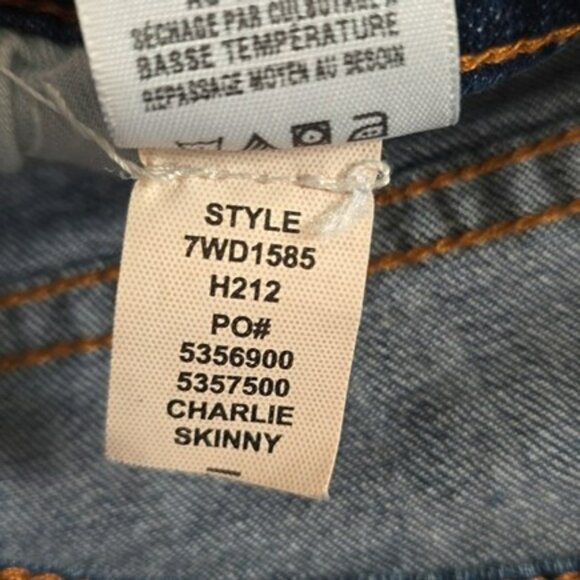 Lucky Brand Women's Jeans Size 10 W30 Charlie Skinny Blue Denim Embroidered - Picture 9 of 16